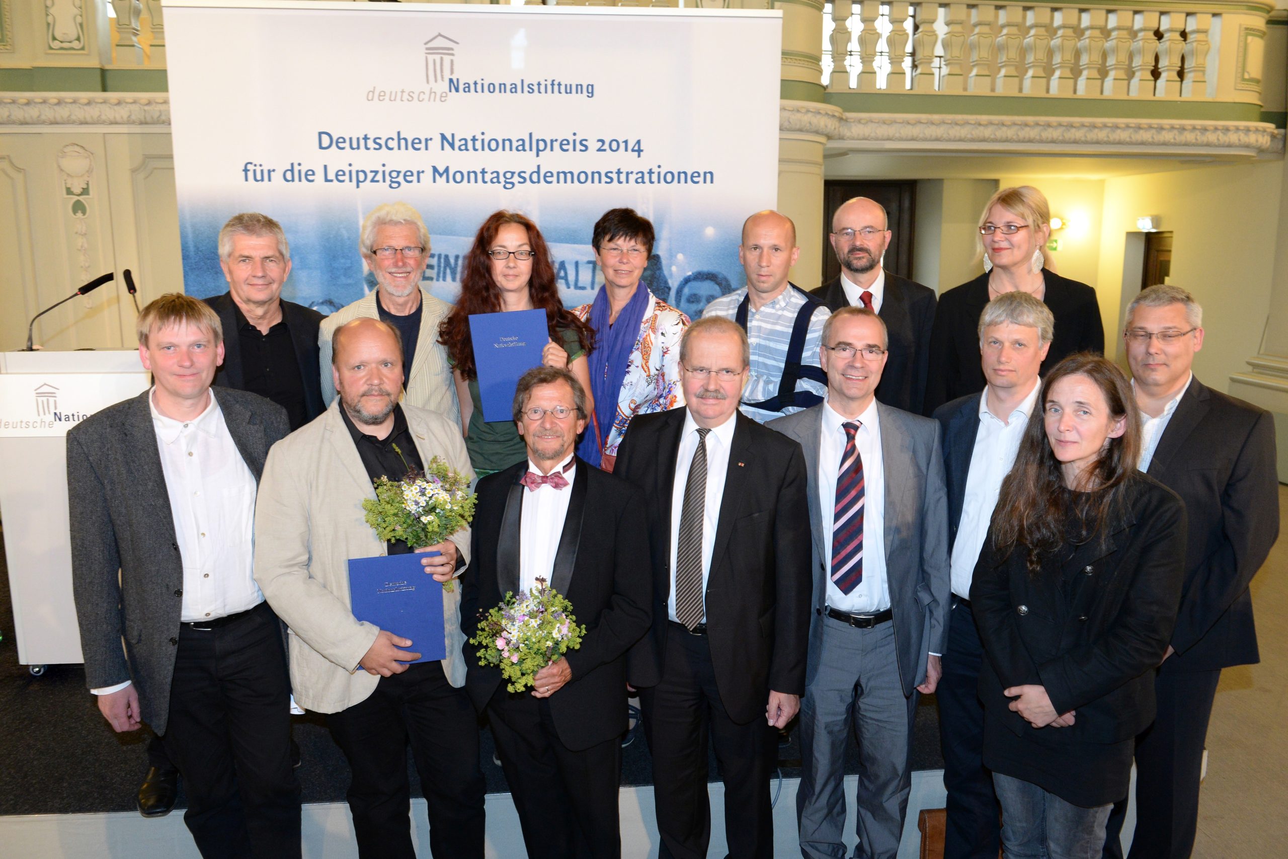 Verleihung des Deutschen Nationalpreises an das Archiv Bürgerbewegung Leipzig im Jahr 2014